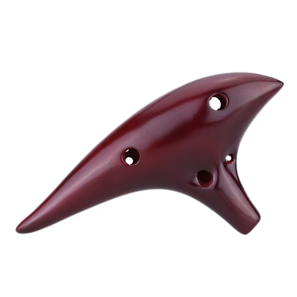 Ocarina Flute Alto C Smoked Burn Submarine stílusú hangszer, 12 lyukú kerámia