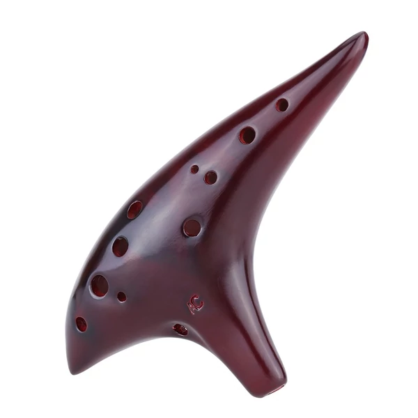 Ocarina Flute Alto C Smoked Burn Submarine stílusú hangszer, 12 lyukú kerámia