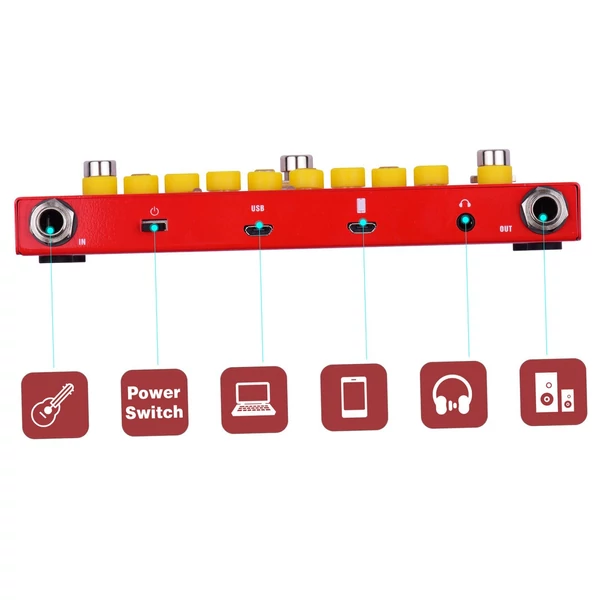 Muslady CUBE BABY hordozható, többfunkciós elektromos gitár, kombinált effektpedál