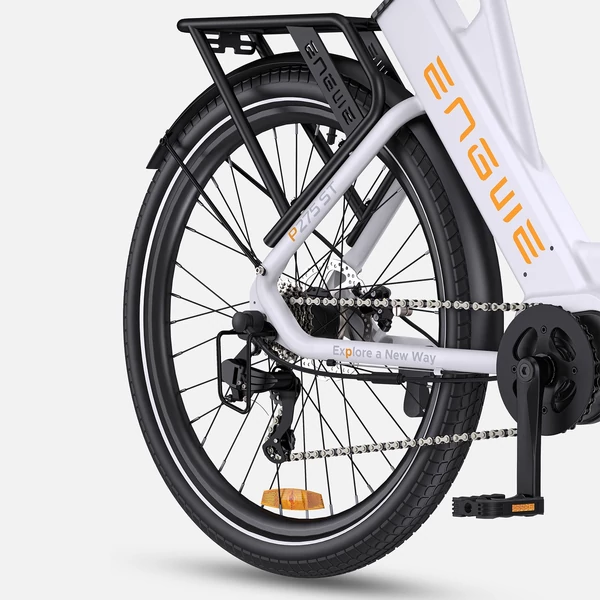ENGWE P275 ST 27,5 hüvelykes gumi, hosszú távú városi kerékpár, 250 W-os középhajtású motor - Fehér