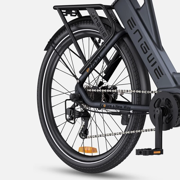 ENGWE P275 ST 27,5 hüvelykes gumi, hosszú távú városi kerékpár, 250 W-os középhajtású motor - Fekete