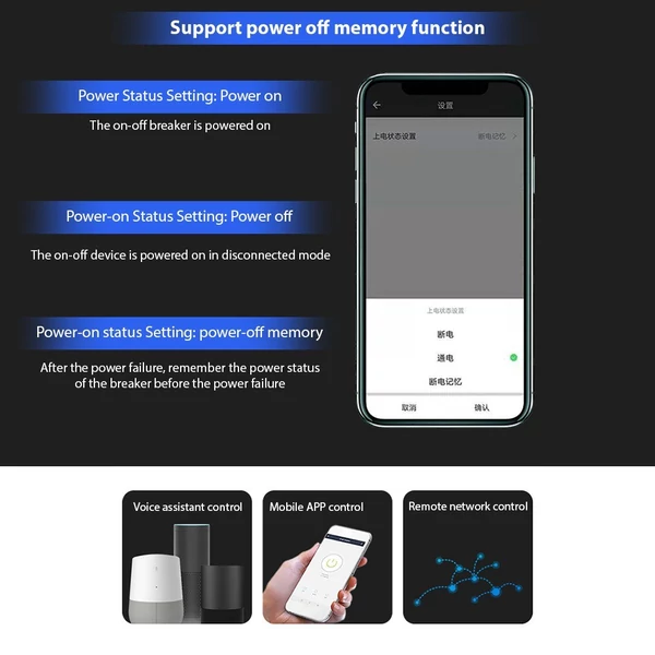 2-utas, Tuya APP WiFi kapcsoló relémodul, 16A vezeték nélküli be-/kikapcsoló eszköz - 1 db