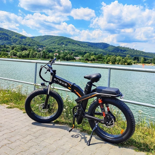 ENGWE X24 Összecsukható terepjáró elektromos kerékpár 1000 W-os motorral - Fekete