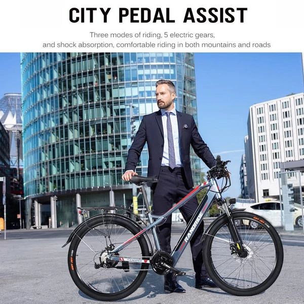 RANDRIDE Y90BL elektromos kerékpár 27,5 hüvelykes gumiabronccsal, 500 W-os motor - Fekete