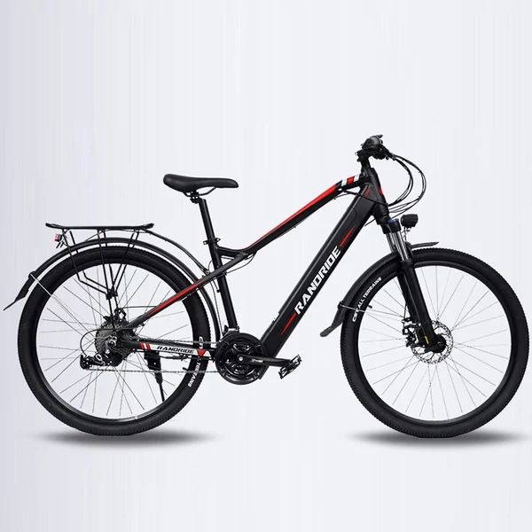 RANDRIDE Y90BL elektromos kerékpár 27,5 hüvelykes gumiabronccsal, 500 W-os motor - Fekete