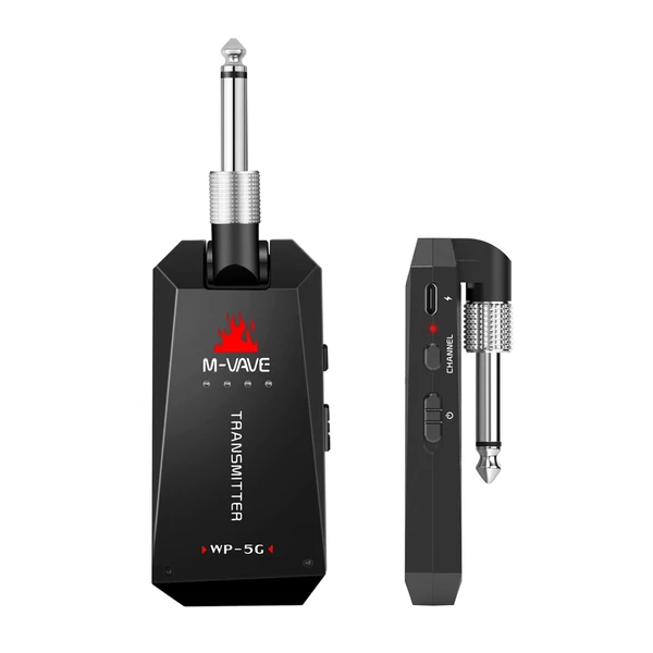 M-VAVE WP-5G vezeték nélküli 5.8G gitárrendszer újratölthető audio adó és vevő