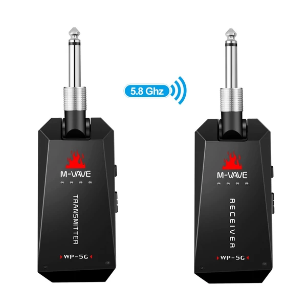 M-VAVE WP-5G vezeték nélküli 5.8G gitárrendszer újratölthető audio adó és vevő