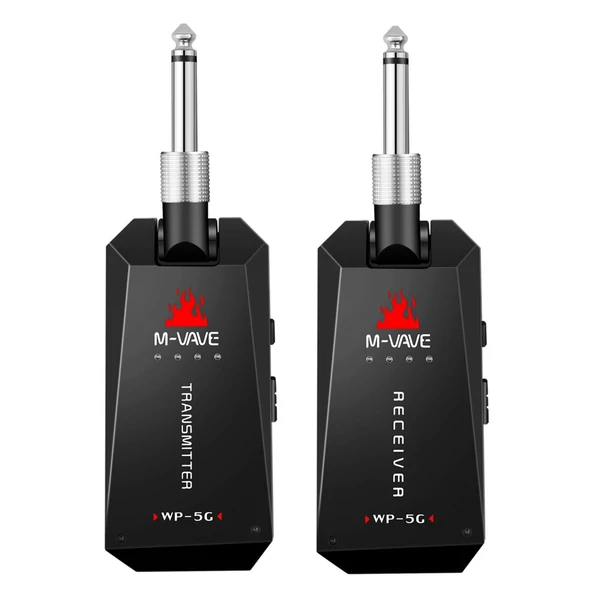 M-VAVE WP-5G vezeték nélküli 5.8G gitárrendszer újratölthető audio adó és vevő