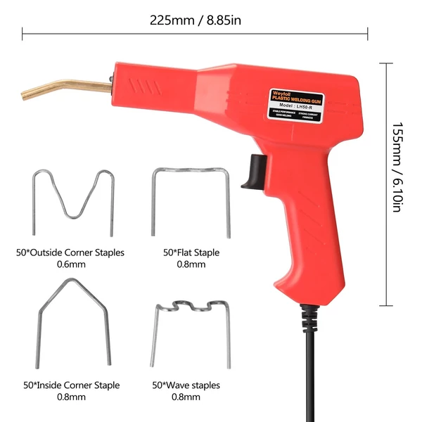 Weytoll praktikus műanyag hegesztő garázs szerszám, forró tűzőgép
