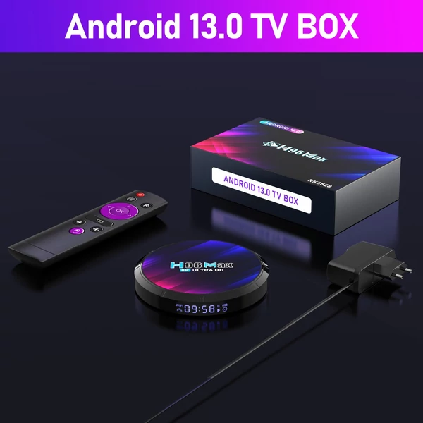 H96Max Android 13.0, Smart TV Box, RK3528 négymagos UHD 4K médialejátszó - 4GB + 64GB