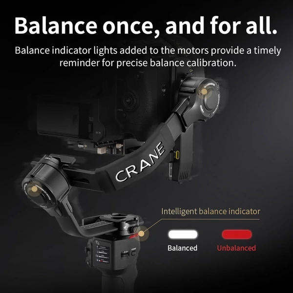 Zhiyun Crane 4 standard kézi 3 tengelyes kamera gimbális stabilizátor