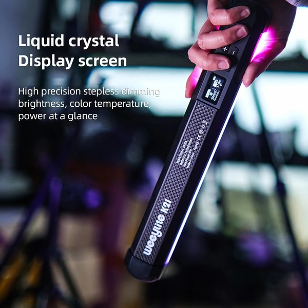 Weeylite K21 hordozható RGB fénykar, LED-csöves fénypálca, 8 W-os fényképező lámpa