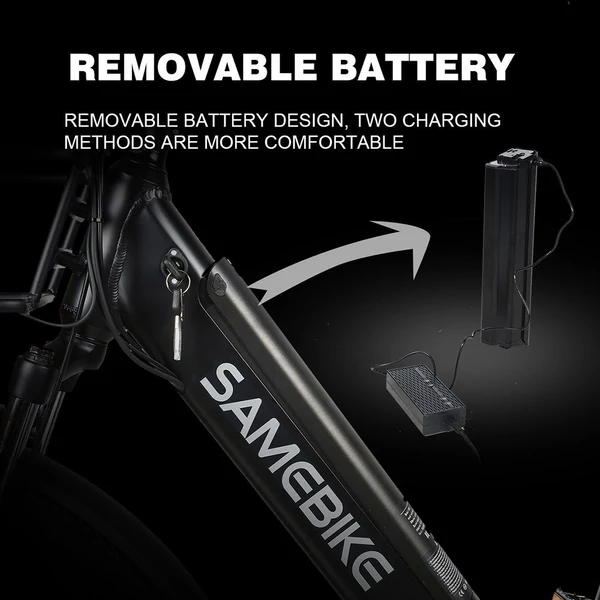 SAMEBIKE RS-A01 elektromos kerékpár, 26*3,0 hüvelykes, zsíros gumiabroncs, 500 W, 90-100 km-es hatótáv - Fehér