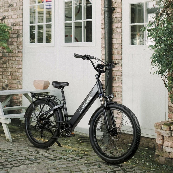 SAMEBIKE RS-A01 elektromos kerékpár, 26*3,0 hüvelykes, zsíros gumiabroncs, 500 W, 90-100 km-es hatótáv - Fehér