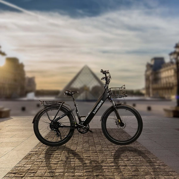 SAMEBIKE RS-A01 elektromos kerékpár, 26*3,0 hüvelykes, zsíros gumiabroncs, 500 W, 90-100 km-es hatótáv - Fehér