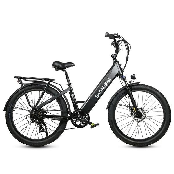 SAMEBIKE RS-A01 elektromos kerékpár, 26*3,0 hüvelykes, zsíros gumiabroncs, 500 W, 90-100 km-es hatótáv - Fekete