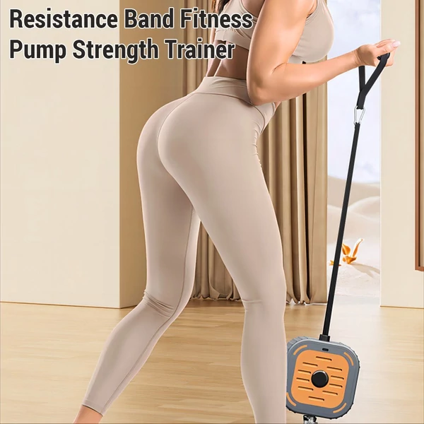 Fitness pumpa, állítható ellenállású szalag 3-17 kg, otthoni edzőeszköz - Szürke