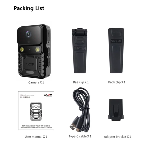 SJCAM A50 4K viselhető testkamera, WiFi sportkamera, videokamera