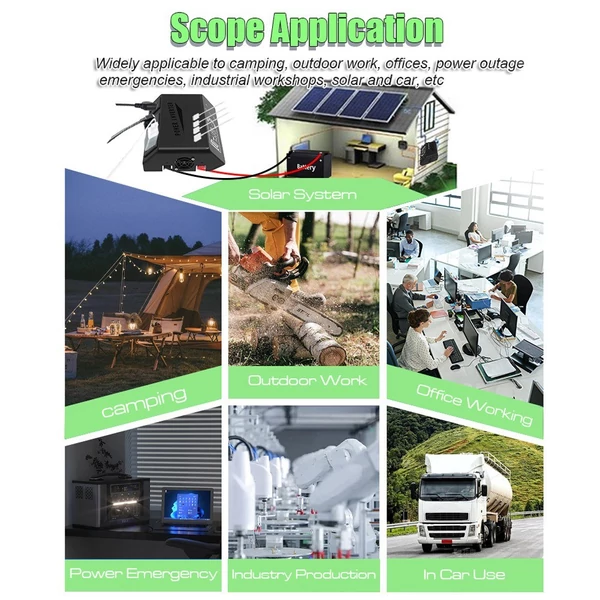 Tiszta szinuszhullámú hordozható inverter, autós inverter