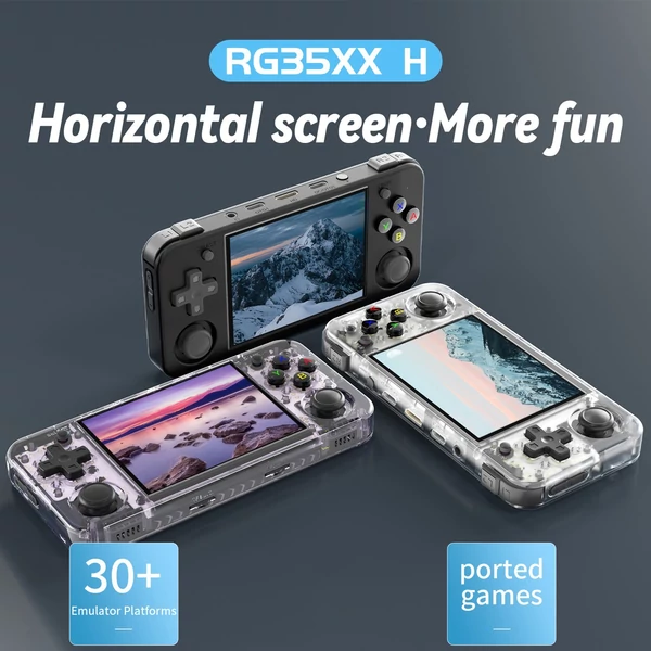 ANBERNIC RG35XX H Retro kézi játékkonzol - nagy teljesítmény - Fekete, 64GB