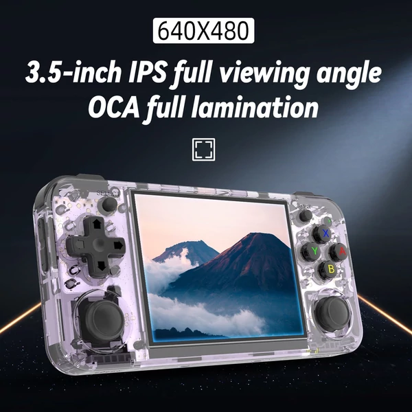 ANBERNIC RG35XX H Retro kézi játékkonzol - nagy teljesítmény - Lila, 64GB