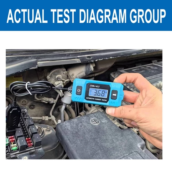 Gépjármű-áramvizsgáló háttérvilágítású LCD kijelzővel