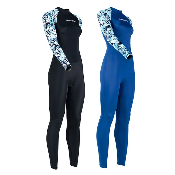DIVE&SAIL női teljes testű búvárruha UPF50+ Ice-Sense fényvédő - Fekete, L méret
