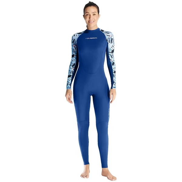 DIVE&SAIL női teljes testű búvárruha UPF50+ Ice-Sense fényvédő - Kék, M méret