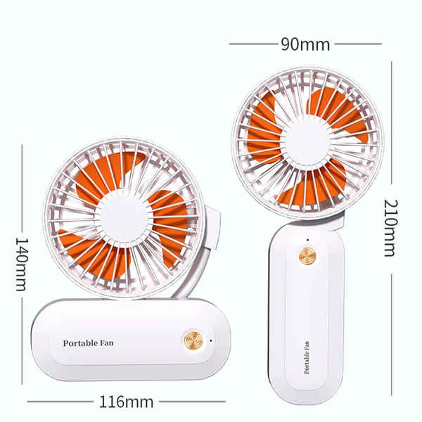 Hordozható nyakba akasztó ventilátor, kézi ventilátor - Kék