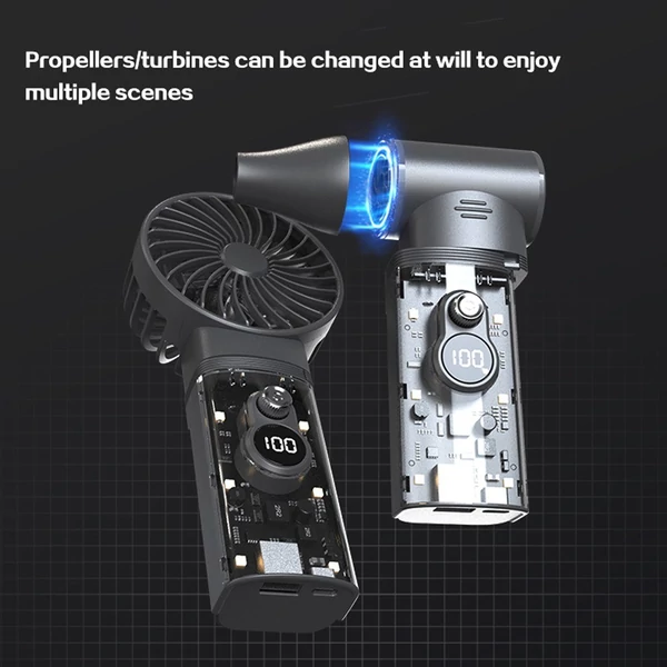 Kézi jet ventilátor 100 000 fordulat / perc kefe nélküli motor, csatorna ventilátor