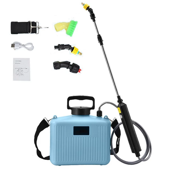 Válltípus, elektromos kertészeti sprinkler, kerti növények öntözőkészülék - Kék