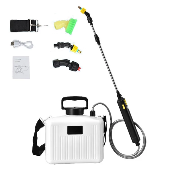 Válltípus, elektromos kertészeti sprinkler, kerti növények öntözőkészülék - Fehér