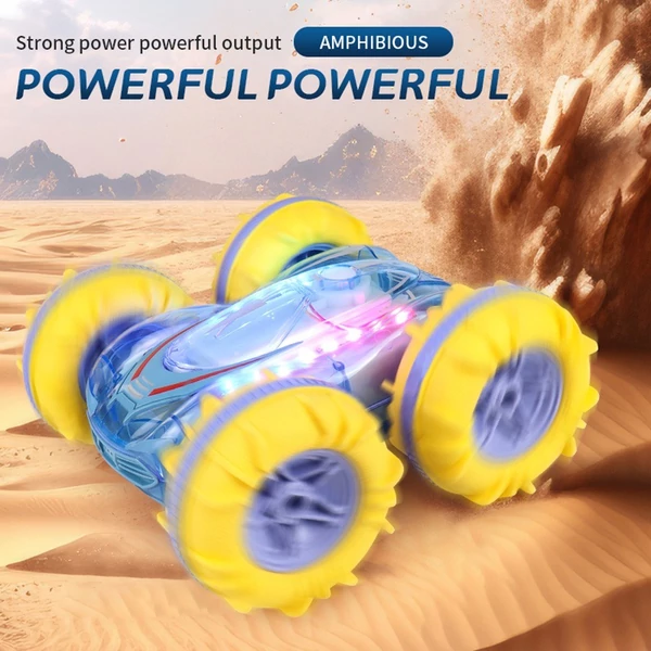 2,4 GHz 4WD kétéltű vízálló RC kaszkadőr autó - Kék, 1 akkumulátor