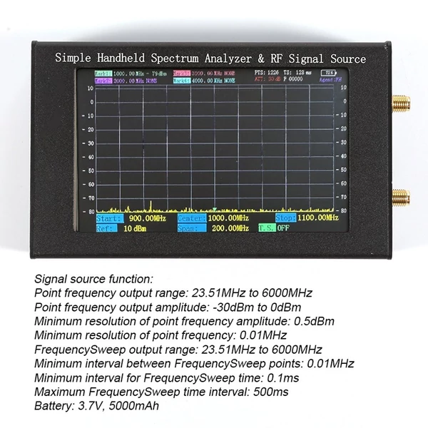 ZQ6 Spectrum Analyzer rádiófrekvenciás jelforrással és nyomon követéssel