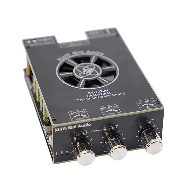 Hordozható 220W+220W BT 5.2 vezeték nélküli audio teljesítményerősítő, hangerősítő modul - Típus B
