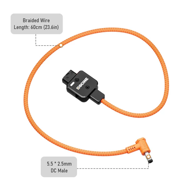 ZGCINE D-Tap 5,5x2,5 mm-es DC csatlakozó tápkábel