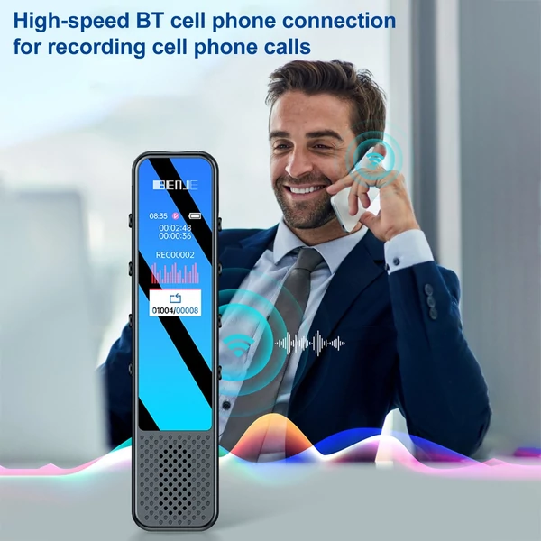 G6 BT hívásrögzítés, professzionális hangrögzítő 3 mikrofonos térhatású felvétel - 64GB