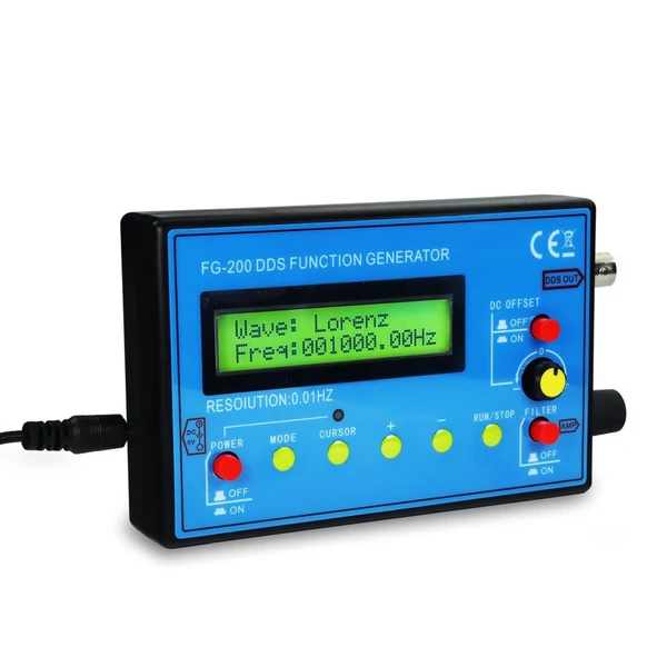 FG-200 DDS funkciójelgenerátor, frekvenciaszámláló 0,01 Hz - 500 KHz jelforrás modul - Antennával