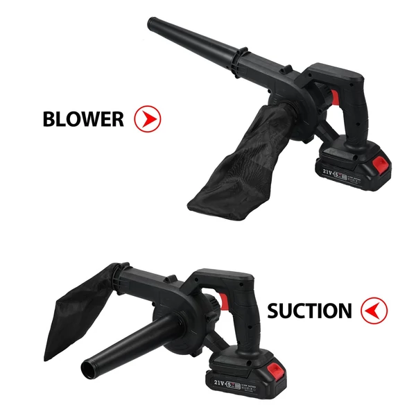 2 az 1-ben 21 V-os kézi elektromos fúvó és porszívó - 2 akkumulátor