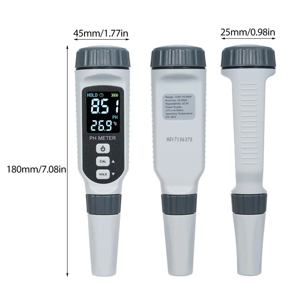 SMART SENSOR Digitális pH-mérő Vízálló vízminőség-mérő