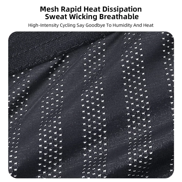 Férfi párnázott kerékpáros rövidnadrág, légáteresztő, gyorsan száradó elasztikus komfort - Fekete, XL méret