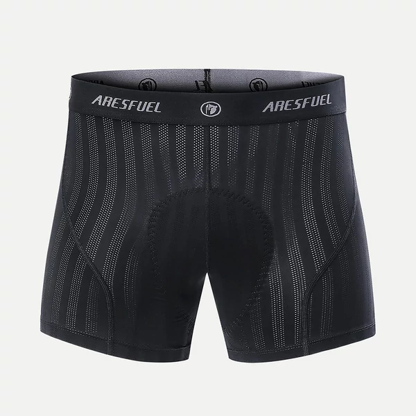 Férfi párnázott kerékpáros rövidnadrág, légáteresztő, gyorsan száradó elasztikus komfort - Fekete, XL méret