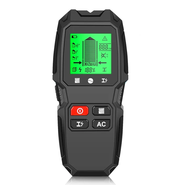 Stud Finder fali szkenner 5 az 1-ben elektronikus Stud Detector HD LCD kijelzővel - Fekete