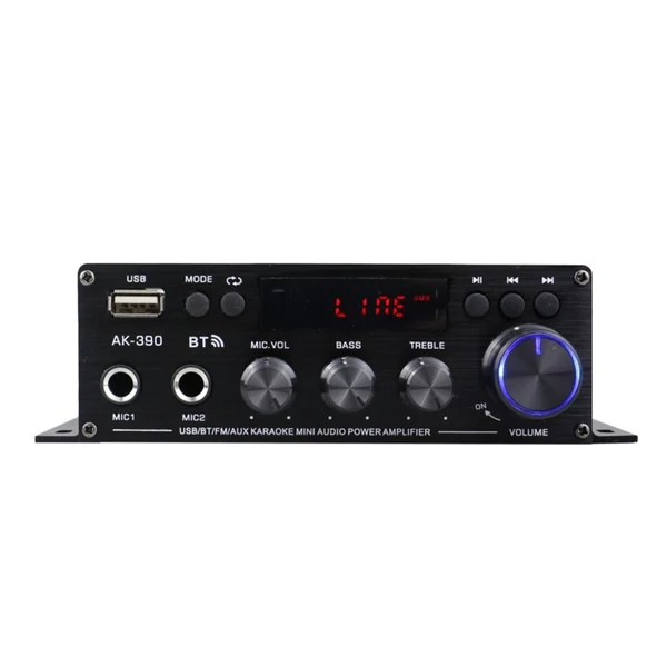 Mini audio teljesítményerősítő, 2CH 40W+40W autós otthoni használatra