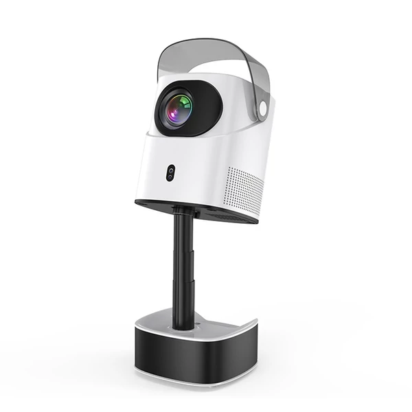 Hordozható TS-2 projektor, 1080P házimozi, Android 9.0 visszahúzható rúddal