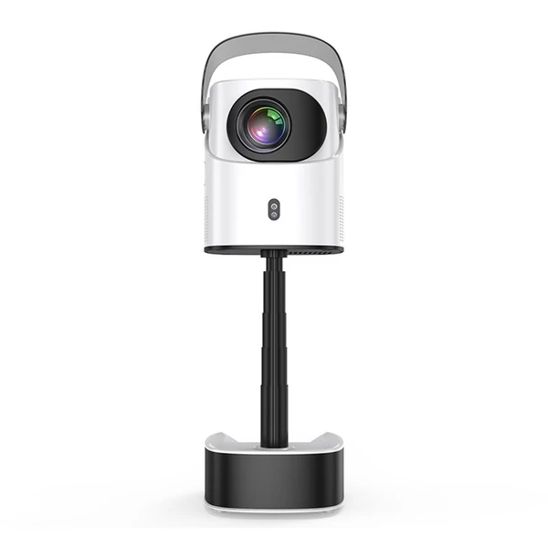 Hordozható TS-2 projektor, 1080P házimozi, Android 9.0 visszahúzható rúddal