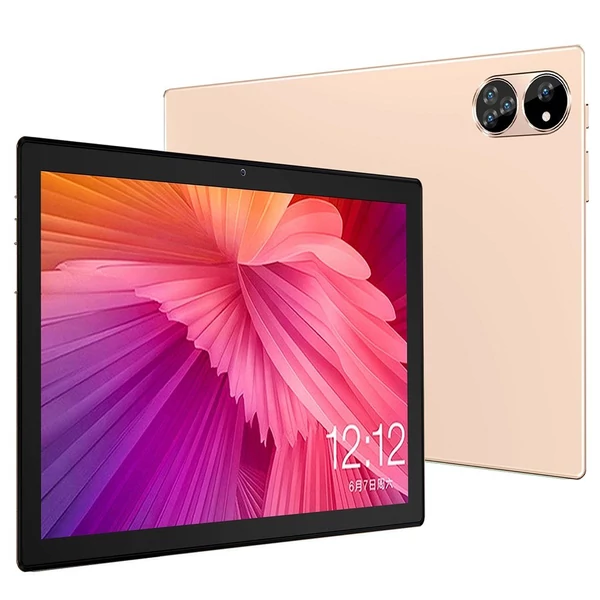 V61 10,1 hüvelykes Android 13 táblagép tiszta IPS érintőképernyővel, kettős kamerával, 8 GB + 128 GB - Arany