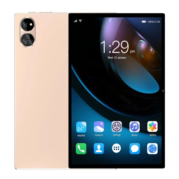 V61 10,1 hüvelykes Android 13 táblagép tiszta IPS érintőképernyővel, kettős kamerával, 8 GB + 128 GB - Arany