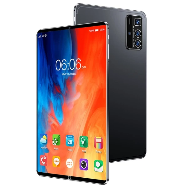 Pro14 10,1 hüvelykes Android 13 táblagép tiszta IPS érintőképernyővel, 8000 mAh akkumulátorral, 8 GB+128 GB - Fekete