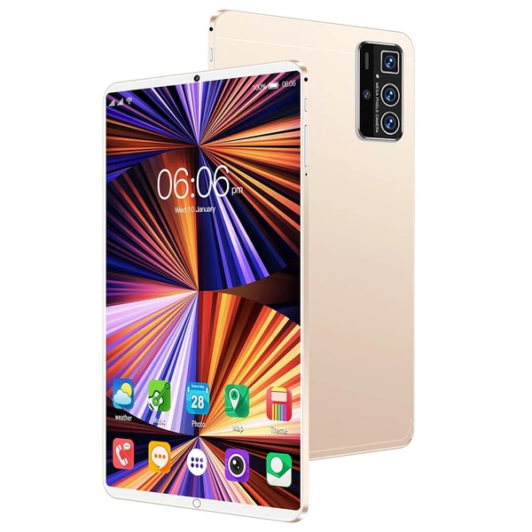 Pro14 10,1 hüvelykes Android 13 táblagép tiszta IPS érintőképernyővel, 8000 mAh akkumulátorral, 8 GB+128 GB - Arany